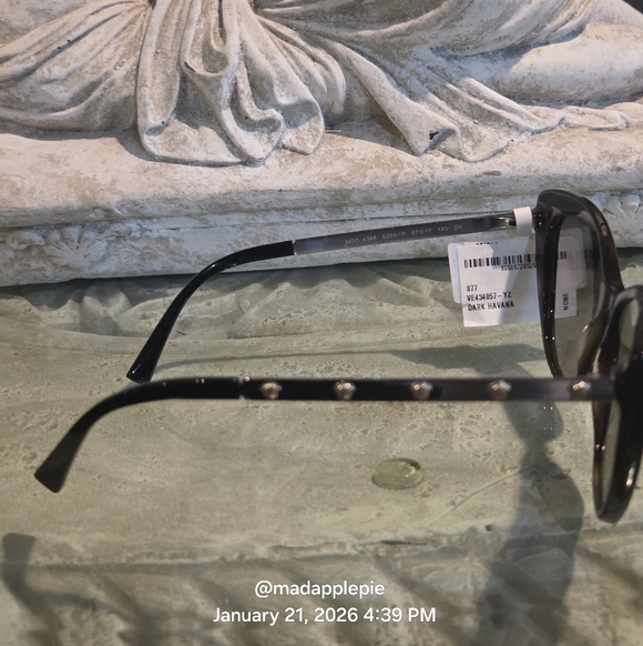 Versace Medusa Cat Eye Sunglasses Havanah Luxury Designer Mod4348 #167 main image 9